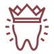 Animated tooth wearing a crown representing restorative dentistry