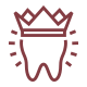 Tooth wearing a crown icon