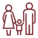 Mother father and child icon