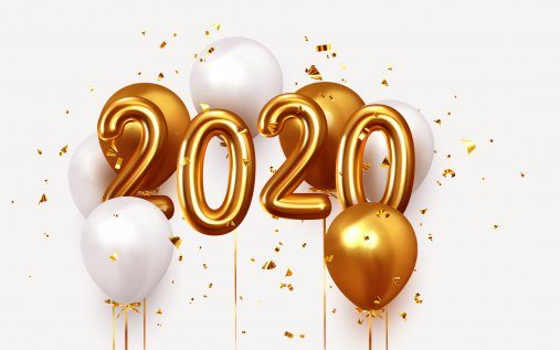 2022 New Year’s balloons